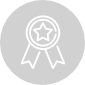 award_circle weiße Medaille auf einem grauen runden Hintergrund